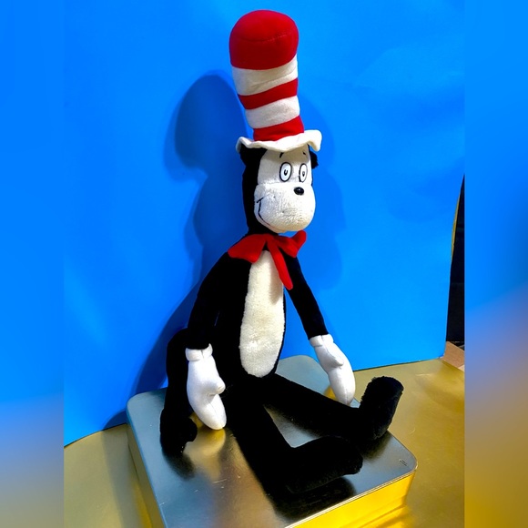 DR SEUSS CAT IN THE HAT VTG 2003 BENDABLE UNIVERSAL STUDIOS LARGE PLUSH 21” - Picture 4 of 12